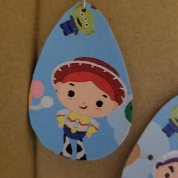 HANDMADE Printed vintage Toy earrings!! - Picture 7 of 8